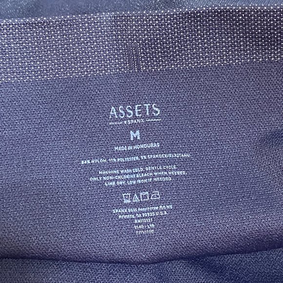 Assets By Spanx Leggings Women's M Blue Denim Look Cropped Shapewear - Picture 4 of 4